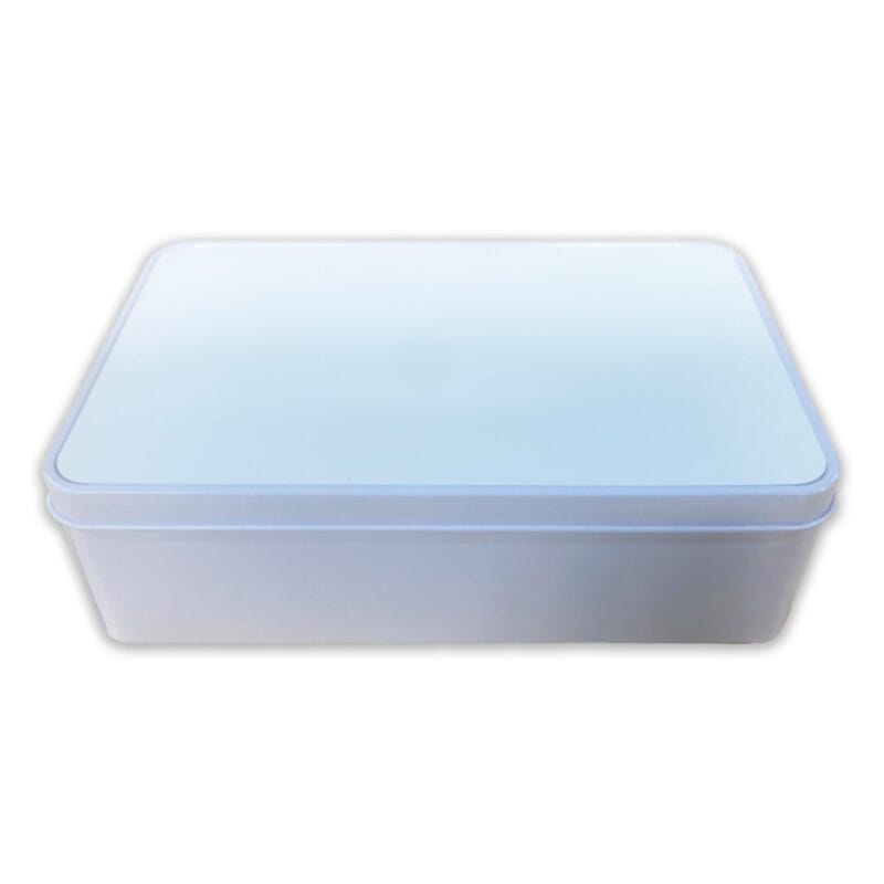 White Metal Tin Box Cover Image