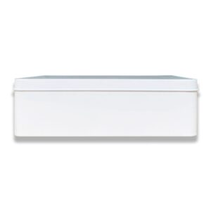 White Metal Tin Box Side